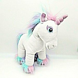 Build A Bear Fairy Friends White Unicorn Pink Purple Teal Clean Sanitized Gift